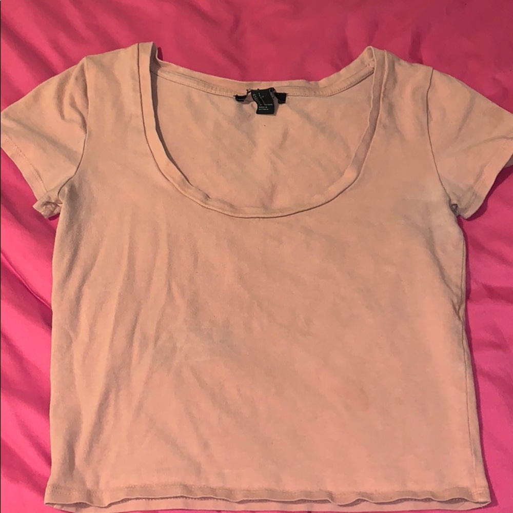 light pink crop top forever 21